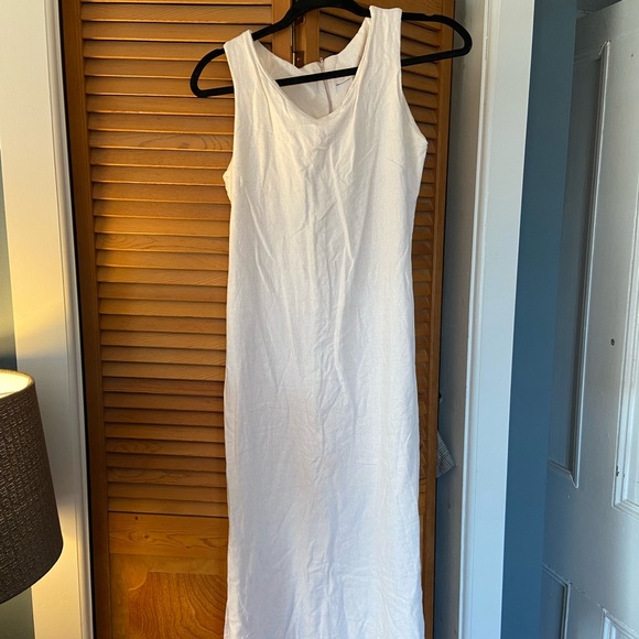 90s Cotton Maxi Dress with twin side slits - Picture 1 of 3